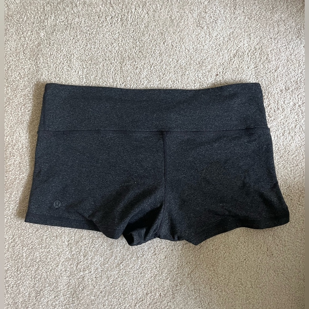 Lululemon Mini Spandex Shorts Dark Grey
